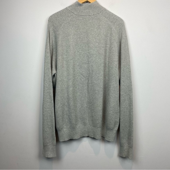 Michael Kors • Quarter Zip Grey Knit Sweater - Picture 2 of 10